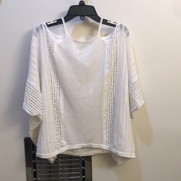 Free People Tops - Free People, knit cold shoulder blouse, small